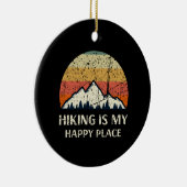 ハイキング – ハイキングは私の幸せな場所 セラミックオーナメント (右)