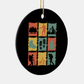 ハイキング – ハイキング物レトロハイキングギフト セラミックオーナメント (右)