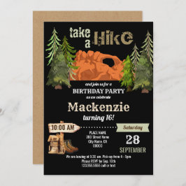 ハイキング・バースデー・パーティーの招待 招待状