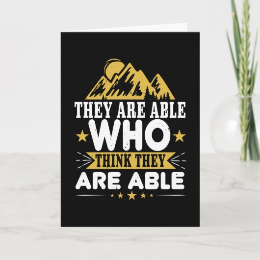 ハイキング – ヘイ誰が出来考えるか カード (正面)