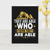 ハイキング – ヘイ誰が出来考えるか カード (黄色い花)