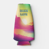 ハイキング・ライフカラフル・マウンテンシーン ボトルクーラー (正面)