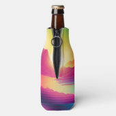 ハイキング・ライフカラフル・マウンテンシーン ボトルクーラー (ボトル裏面)