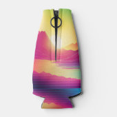 ハイキング・ライフカラフル・マウンテンシーン ボトルクーラー (裏面)