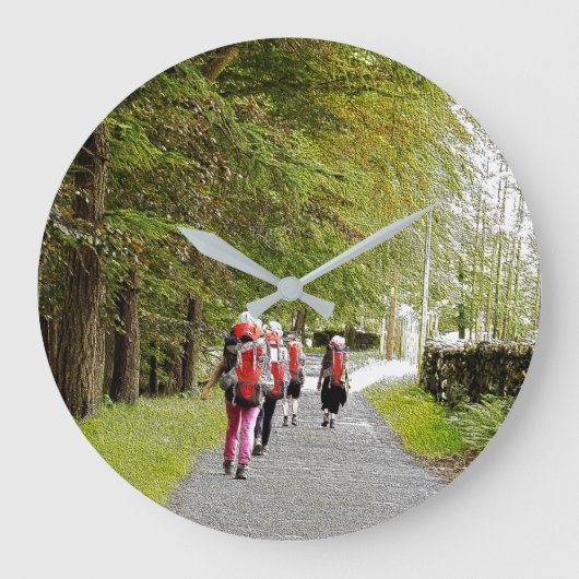ハイキング ラージ壁時計 (正面)