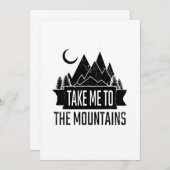 ハイキング – 山に連れて行く 招待状 (正面/裏面)