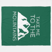 ハイキング – 山に連れて行って フリースブランケット (正面(横))