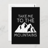 ハイキング – 山ハイキングに連れておもしろい行く ポストカード (正面/裏面)