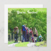 ハイキング 招待状 (正面/裏面)