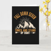 ハイキング – 秋ダウンとスタンドアップ カード (黄色い花)