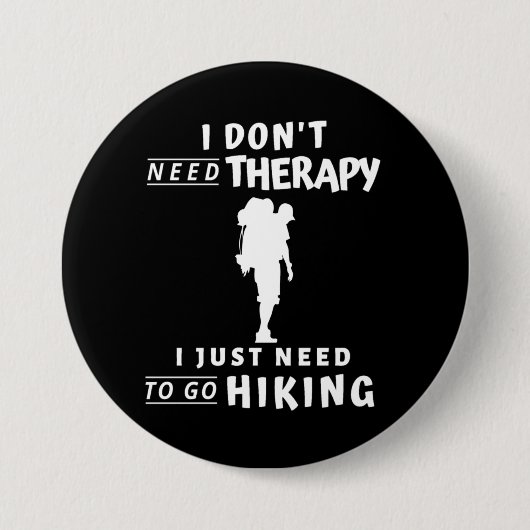 ハイキング 缶バッジ (正面)