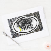 ハイキング"iHIKE"ブートプリントラベルシール 長方形シール (封筒)