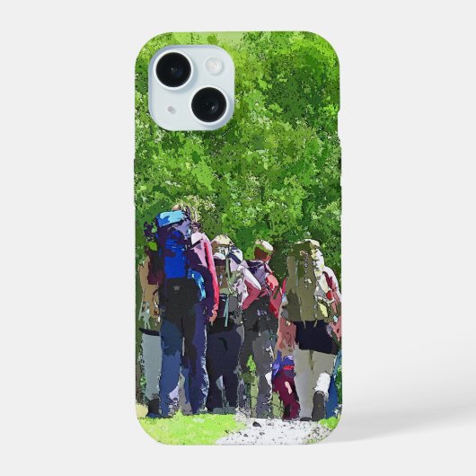 ハイキング iPhone 15ケース (裏面)