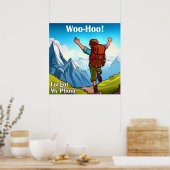 ハイキング Woo-Hoo 携帯忘れた ポスター (キッチン)