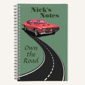 ハイギアへの移行:クラシック自動車ノート ノートブック (正面)
