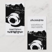 ハイクオリティなモノクロ カメラ 写真 名刺 (正面/裏面)