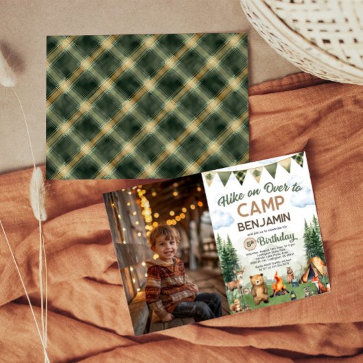 ハイクオンオーバーキャンプ誕生日写真 招待状