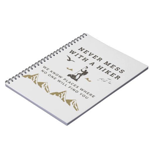 ハイクカッコいいキングはハイカーと決して混乱しない ノートブック (左側)