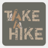 ハイクグランジグタイポグラフィを取る スクエアシール (正面)