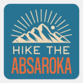 ハイクザアブサロカマウンテンズ日が差すこと スクエアシール (正面)