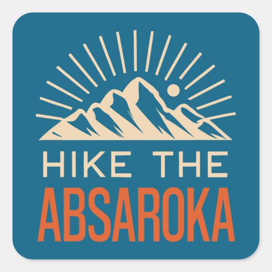 ハイクザアブサロカマウンテンズ日が差すこと スクエアシール (正面)