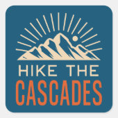 ハイクザカスカデス日が差すこと スクエアシール (正面)