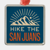 ハイクザサンファンマウンテンズ日が差すこと メタルオーナメント (正面)
