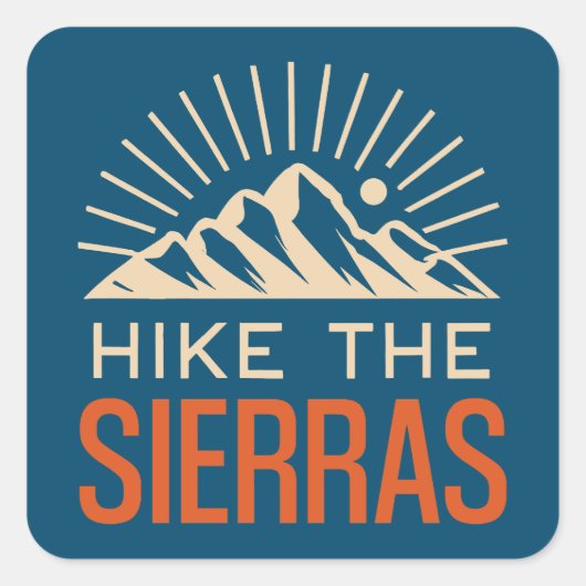 ハイクザシエラスカリフォルニア日が差すこと スクエアシール (正面)