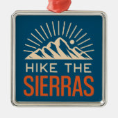 ハイクザシエラスカリフォルニア日が差すこと メタルオーナメント (正面)