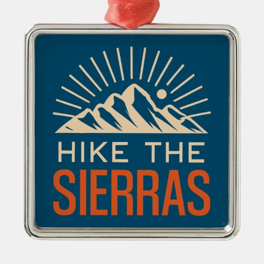 ハイクザシエラスカリフォルニア日が差すこと メタルオーナメント (正面)