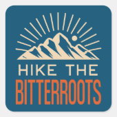 ハイクザビタールーツアイダホモンタナ日が差すこと スクエアシール (正面)