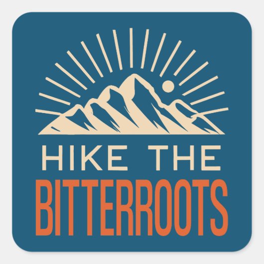 ハイクザビタールーツアイダホモンタナ日が差すこと スクエアシール (正面)