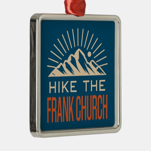 ハイクザフランクチャーチウィルダネスアイダホ日が差すこと メタルオーナメント (右)