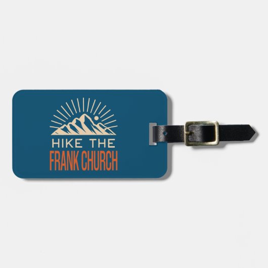 ハイクザフランクチャーチウィルダネスアイダホ日が差すこと ラゲッジタグ (正面横)