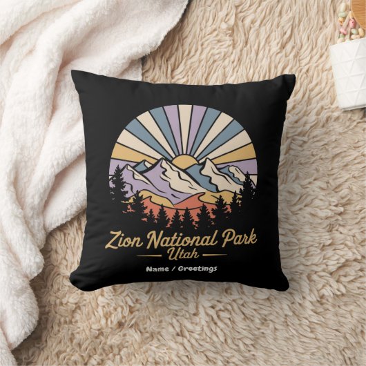 ハイクジオン国立公園ユタ風光明媚なトレイルを探索 クッション (ブランケット)