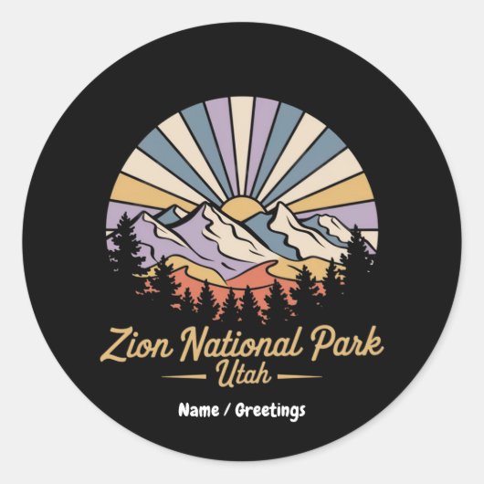 ハイクジオン国立公園ユタ風光明媚なトレイルを探索 ラウンドシール (正面)