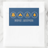 ハイクジャスパー国立公園 長方形シール (バッグ)