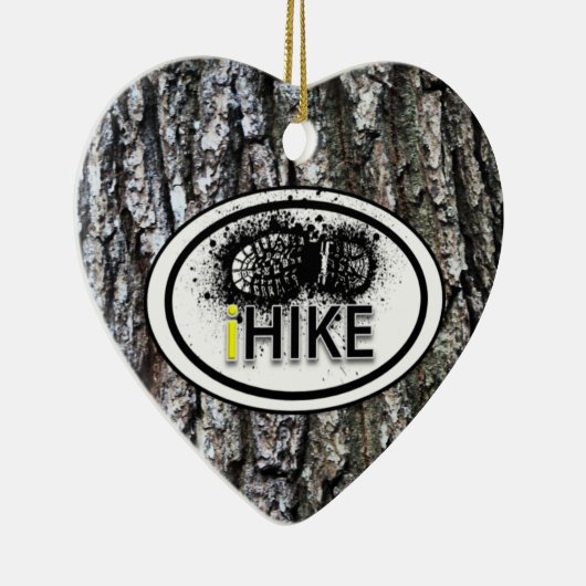 ハイクパーソナライズされたキング「iHIKE」ハートオーナメント セラミックオーナメント (右)