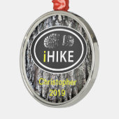 ハイクパーソナライズされたキング「iHIKE」木の樹皮オーナメント メタルオーナメント (左)