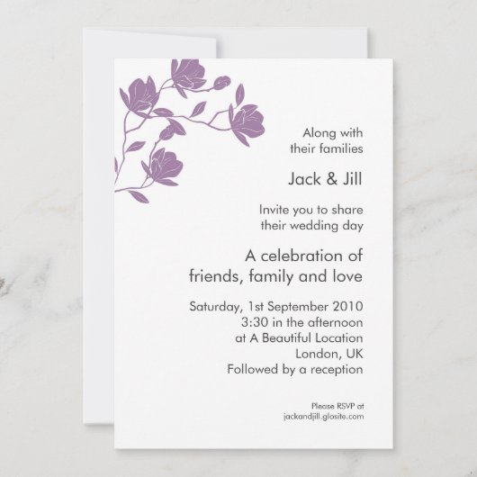 ハイクライム(パープル) 5x7 招待状 (正面)