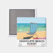 ハイクリフビーチドセットヴィンテージ列車のポスター マグネット (正面/裏面)