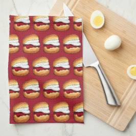 ハイクリームティースコーンジャムUKイギリスベーカリー食品 キッチンタオル