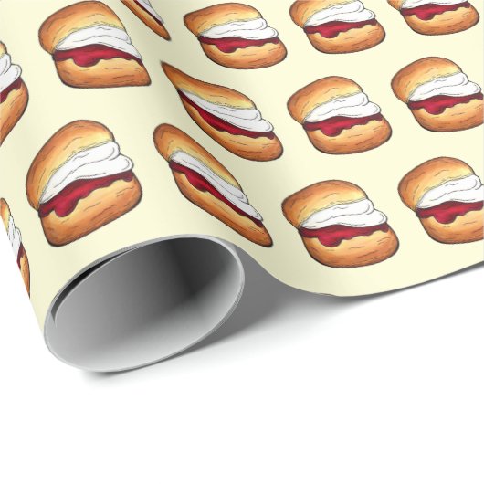 ハイクリームティースコーンジャムUKイギリスベーカリー食品 ラッピングペーパー (ロールコーナー)