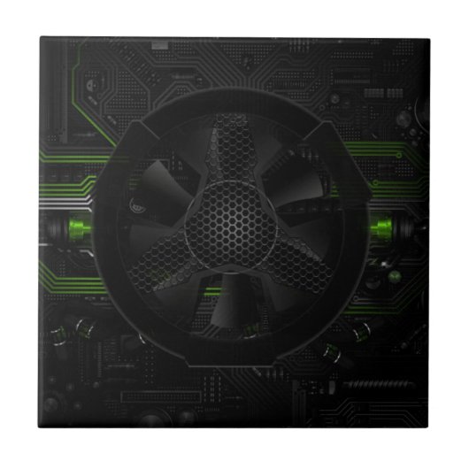 ハイクールテクモダンデザインリアリスティックComputer Core タイル (正面)
