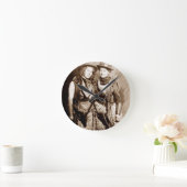 ハイグウエスタンファッション ラウンド壁時計 (ホーム)