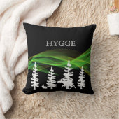 ハイゲの森の白黒と北の光 クッション (ブランケット)