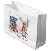 ハイゲクリスマスキュート格言ノルディックホリディーズ ラージペーパーバッグ (正面アングル)