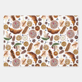 ハイゲクリスマスクッキーパターン ラッピングペーパーシート (正面3)