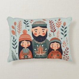 ハイゲクリスマススススススカンジナビアコージーファミリー アクセントクッション