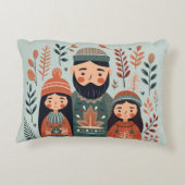 ハイゲクリスマススススススカンジナビアコージーファミリー アクセントクッション (裏面)